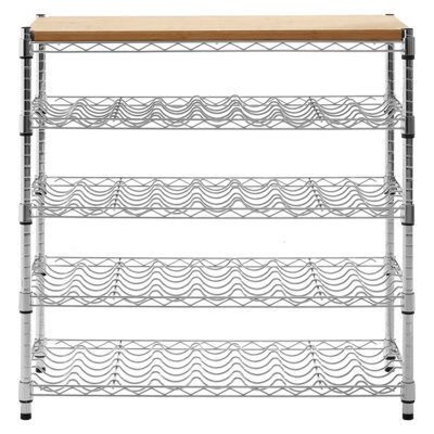 Orsina Spacious 5 Tier Wine Rack, Durable Wine Rack For Kitchen, Chrome Frame Wine Rack, Functional Wine Cabinet - image 1