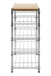 Orsina Spacious 5 Tier Wine Rack, Durable Wine Rack For Kitchen, Chrome Frame Wine Rack, Functional Wine Cabinet - thumbnail 3