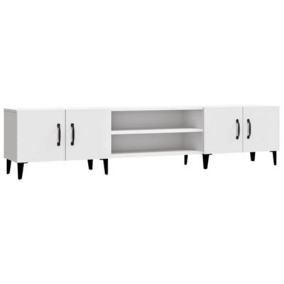 Berkfield Modern Tv Cabinet White 180X31.5X40 Cm Engineered Wood - image 1