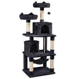 Yaheetech Black 158Cm Multilevel Cat Tree Tower With 2 Condos & Scratching Post - thumbnail 2
