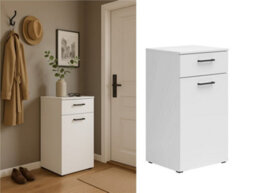 Impact Furniture Narrow Cabinet Small Storage Drawer Unit Slim White Space Saving Cupboard Multi - thumbnail 1