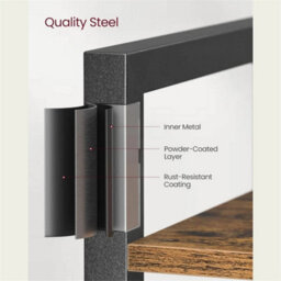 Tall Narrow Industrial Bookcase Vintage Display Unit Slim Rustic Storage Shelves - thumbnail 4