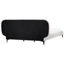Beliani Bed Velvet Suzette 180 X 200 Cm (Eu Super King) Light Grey - thumbnail 6