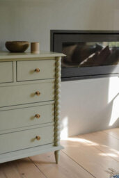 Statement Furniture Cromwell 2 Over 3 Chest Of Drawers With Bobbin Design - Pale Olive - thumbnail 3