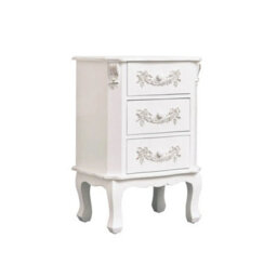 Melody Maison Antique White 7 Drawer Chest Of Drawer & Pair Of 3 Drawer Bedside Tables - Pays Blanc Range - thumbnail 9