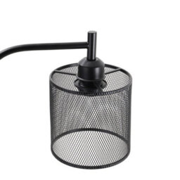 Darphe 60W Industrial Metal Mesh Floor Lamp,retro Black Living Room Floor Lamp With Foot Switch - thumbnail 5