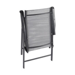 Living And Home Set Of 3 Black 60Cm Cast Aluminum Round Garden Furniture Set Coffee Table And Foldable Chairs - thumbnail 7