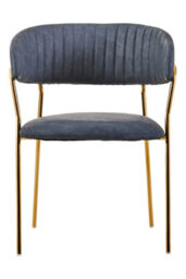Orsina Dark Grey Velvet Dining Chair, Modern Dining Armchair, Grey And Gold Luxury Dining Chair For Home, Lounge - thumbnail 6