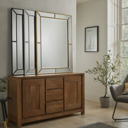 The Online Mirror Shop Wall Mirror Venetian Rectangular Shape With Gold Frame- H 110Cm X W 80Cm For Hanging In Living Room, Bedroom, Hallway - thumbnail 2