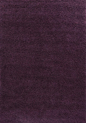 Modern Extra Large Small Soft 5Cm Shaggy Non Slip Bedroom Living Room Carpet Runner Area Rug - Violet 160 X 230 Cm - image 1