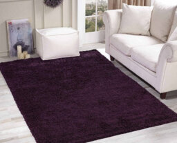 Modern Extra Large Small Soft 5Cm Shaggy Non Slip Bedroom Living Room Carpet Runner Area Rug - Violet 160 X 230 Cm - thumbnail 4