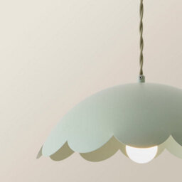 Valuelights Millie Sage Green Scallop Pendant Ceiling Light - thumbnail 3