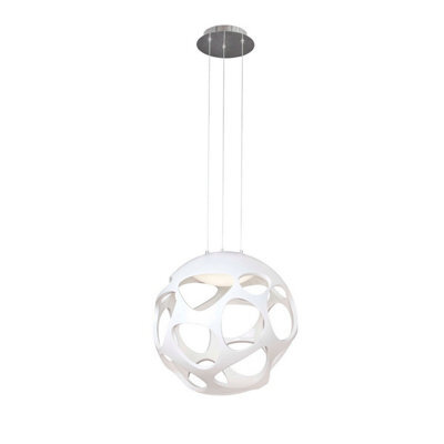 Luminosa Lighting Luminosa Organica Pendant 9 Light G9 Max 5W, Gloss White/polished Chrome - image 1