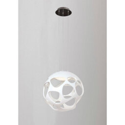 Luminosa Lighting Luminosa Organica Pendant 9 Light G9 Max 5W, Gloss White/polished Chrome - thumbnail 2