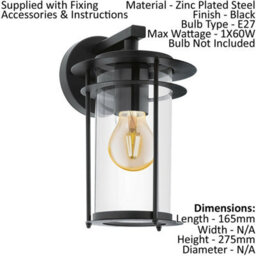 Stylish 2 Pack Ip44 Outdoor Wall Lights With Black Dome Design - thumbnail 2