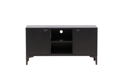 Piring Tv Stand - Black Tv Unit D40 Xh 63 Xw 120Cm