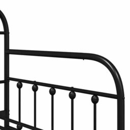 Berkfield Daybed Frame Black 90X200 Cm Steel - thumbnail 9