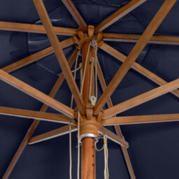 Styx 3M X 2M Deluxe Wooden Parasol In Navy - thumbnail 5