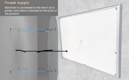 Belofay 500 X 700mm Led Illuminated Bathroom Mirror With Touch Sensor, Wall Mounted, Cool White Light - thumbnail 5