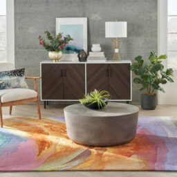 Multicolour Wool Luxurious Modern Abstract Optical/ (3D) Rug Easy To Clean Living Room And Bedroom-114Cm X 175Cm - thumbnail 2