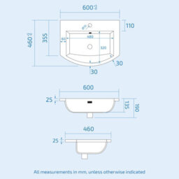 Nes Home Matte Grey 600mm Freestanding Basin Vanity Unit & Wall Bathroom Storage - thumbnail 8