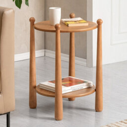 MH London Pablo Side Table Solid Wood Bedside Table For Living Room And Bedroom - thumbnail 1