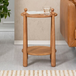 MH London Pablo Side Table Solid Wood Bedside Table For Living Room And Bedroom - thumbnail 3