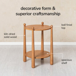 MH London Pablo Side Table Solid Wood Bedside Table For Living Room And Bedroom - thumbnail 4