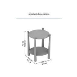 MH London Pablo Side Table Solid Wood Bedside Table For Living Room And Bedroom - thumbnail 7