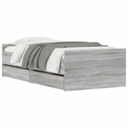 Berkfield Bed Frame With Drawers Without Mattress Grey Sonoma 90X190 Cm Single - thumbnail 3