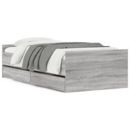 Berkfield Bed Frame With Drawers Without Mattress Grey Sonoma 90X190 Cm Single - thumbnail 2