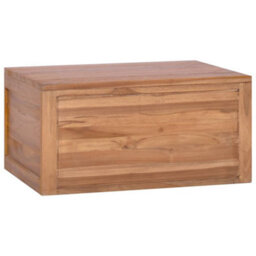Berkfield Wall-Mounted Bathroom Cabinet 60X45X30 Cm Solid Teak Wood - thumbnail 2