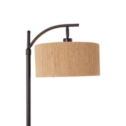 Thehotsale Vintage Rattan Lampshade Floor Lamp With Foot Switch 160Cm H - thumbnail 7