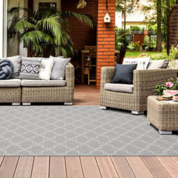 Homeart Outdoor Rugs Easy Cleaning Area Rugs For Balcony,garden,picnic,uv Weather Resistant Green Cream, 200 X 290 Cm - thumbnail 2