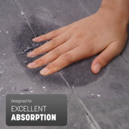 Keplin 60X90Cm Memory Foam Bath Mat Ultra Soft, Highly Absorbent, Non Slip, Machine Washable, Dark Grey - thumbnail 4