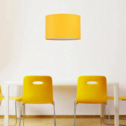 Set Of 2 Modern Ochre 25Cm Ceiling Light Shade Easy Fit Lightshade Pendants - thumbnail 3