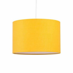 Set Of 2 Modern Ochre 25Cm Ceiling Light Shade Easy Fit Lightshade Pendants - thumbnail 4