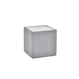 Julian Bowen Rohe Grey Square Fabric Upholstered Side Table, Glass Top, Height: 46 X Width: 45 X Depth: 45Cm - thumbnail 2