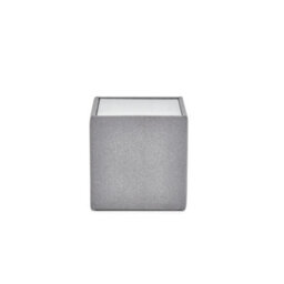 Julian Bowen Rohe Grey Square Fabric Upholstered Side Table, Glass Top, Height: 46 X Width: 45 X Depth: 45Cm - thumbnail 3