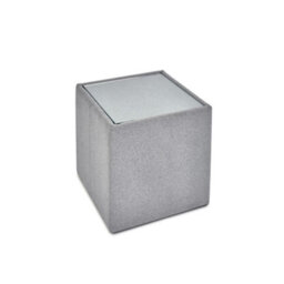 Julian Bowen Rohe Grey Square Fabric Upholstered Side Table, Glass Top, Height: 46 X Width: 45 X Depth: 45Cm - thumbnail 4