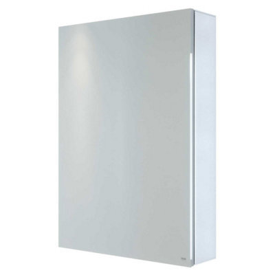 RAK Ceramics Rak Gemini 500X700mm Silvery White Square Led Illuminated Bathroom Mirror Cabinet - image 1