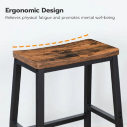 Set Of 2 Bar Stools With Footrests - thumbnail 3