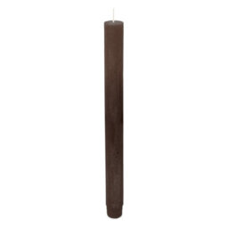 Spaas Pack Of 12 Rustic Unscented Dinner Candles 25Cm - Dark Brown - thumbnail 2