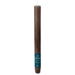 Spaas Pack Of 12 Rustic Unscented Dinner Candles 25Cm - Dark Brown - thumbnail 1