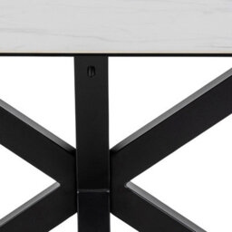 Wyld Haus Perth 200Cm White Ceramic Dining Table With Industrial Black Metal Legs - thumbnail 6