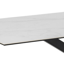 Wyld Haus Perth 200Cm White Ceramic Dining Table With Industrial Black Metal Legs - thumbnail 5
