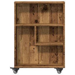 Berkfield Narrow Storage Trolley Old Wood 48X13X68 Cm Engineered Wood - thumbnail 4