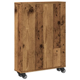 Berkfield Narrow Storage Trolley Old Wood 48X13X68 Cm Engineered Wood - thumbnail 6