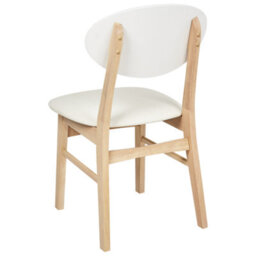 Beliani Set Of 2 Dining Chairs Amery Wood Off-White/ Light Brown - thumbnail 6