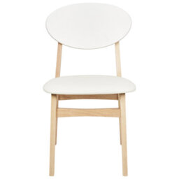 Beliani Set Of 2 Dining Chairs Amery Wood Off-White/ Light Brown - thumbnail 5